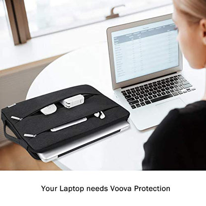 Voova 15.6 16 Inch Laptop Sleeve Case Compatible with MacBook Pro 16 M1/M2/M3/M4 Max 2019-2025, 15.6-16” Hp Lenovo Acer Asus, Waterproof Slim Computer Bag Cover with Handle, Black - color: Black, size: 15.6-16 Inch