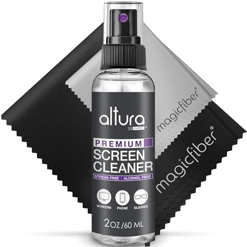 Computer Screen Cleaner Spray Kit - Streak & Scratch Free | Cleans LCD LED OLED TVs, laptops, monitors, tablets. 2oz. - size: 2 Fl Oz + 2 Cloths