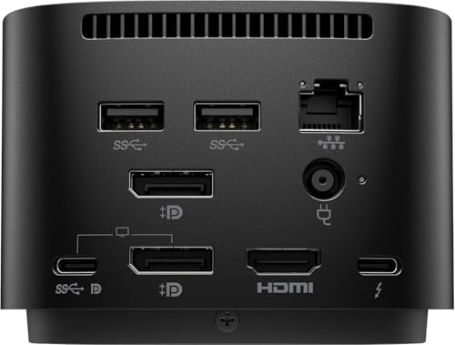 HP Thunderbolt Dock 280W G4 with Combo Cable, Thunderbolt 4, 5 USB, HDMI, 2 Display Port, RJ-45, with a Single Cable Connection to Any Brand Laptop (4J0G4AA#ABA) Bundle with Docztorm Hub