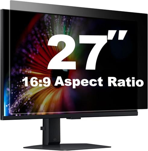 [1 Pack] Twugs Computer Privacy Screen, 27 Inch Privacy Screen for Monitor, Anti-Glare & Privacy Filters, Easy Installation, Screen Shield with 16:9 Aspect Ratio - color: 27 Inch (Diagonal) - 16:9 Aspect Ratio, style: 1 PACK