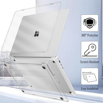 Fintie Case for 15 Inch Microsoft Surface Laptop 7 (2024 Release Model: 2037) / Surface Laptop 8th 15-inch (2026) - Protective Slim Snap On Hard Shell Cover (Crystal Clear) - color: Crystal Clear
