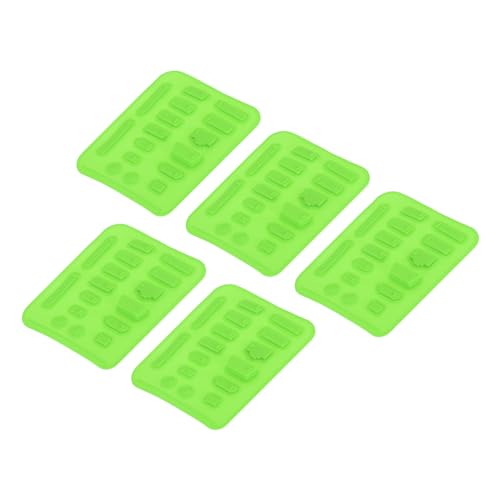 80pcs USB Port Plugs Covers Caps Silicone Anti Dust Protector for Type C/USB C, USB Female Plug, RJ45, SD Card, Headphone Ports, Green(16pcs/Set)