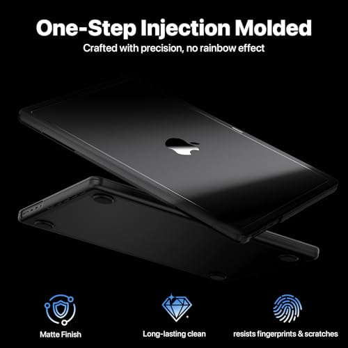 Soonjet for MacBook Pro 16 Inch Case | M5 M4 M3 M2 M1 Pro/Max | 2026–2021 | Official Space Black Match | Hard Shell | Scratch & Fingerprint Resistant | Fits A3428 A3429 A3186 A3403 A2991 A2780 A2485 - color: Matte Black