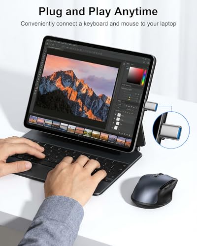 USB-C to USB-A Adapter, 5Gbps USB C Male to USB 3.0 Female OTG Converter | High-Speed Data Transfer & Fast Charging, USB Type-C Connector for iPhone 17 16 15, Samsung Galaxy S26 S25, iPad, MacBook Pro