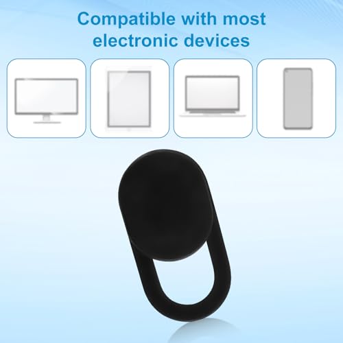 30pcs Front Camera Privacy Covers, Ultra-Thin Slide Webcam Cover for Laptop Desktop Phone Tablet Protects Your Privacy & Security (Black)