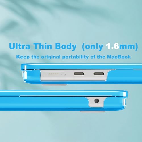 CISSOOK Compatible with MacBook Air 13.6 inch Case M2 M3 M4 M5 | A3449 A3240 A3113 A2681, 5in1 Set Hard Shell Case Keyboard Cover for MacBook Air 13 inch 2022 - 2026, Sky Blue - color: Air13.6inch-Crystal Sky Blue