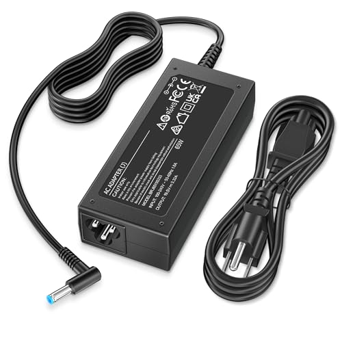 Charger Compatible with HP Laptop Computer 65W 45W Smart Blue Tip 4.5mm | Compatible with HP Pavilion x360 14/15/17, Envy 13/15, EliteBook ProBook Chromebook Stream Spectre |19.5V 3.33A 710412-001