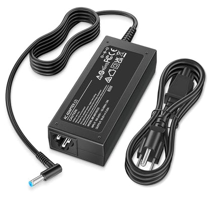 Charger Compatible with HP Laptop Computer 65W 45W Smart Blue Tip 4.5mm | Compatible with HP Pavilion x360 14/15/17, Envy 13/15, EliteBook ProBook Chromebook Stream Spectre |19.5V 3.33A 710412-001