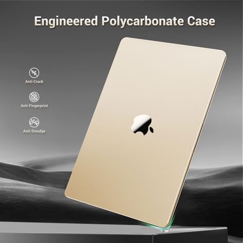 MOSISO Compatible with MacBook Air 13 inch Case M5 M4 M3 M2 2026-2022 | 4 in 1 Kit Matte Hard Shell for MacBook Air 13.6 Case, Anti-Fingerprints&Ultra-Thin, A3449 A3240 A3113 A2681, Starlight Clear - color: Starlight Clear