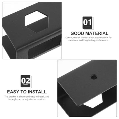 Didiseaon Desk Metal Laptop Bracket and Keyboard Holder for Office Use, Black Compact Mounting Stand with Storage Shelf Compatible with Tablets and Laptops