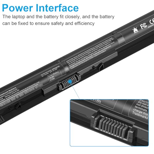 756743-001 VI04 V104 Battery for HP Pavilion 15-P 17-F Series 15-p011na 15-p165sa 15-p214dx 15-p003ax 17-f115dx 17-f215dx Envy 14 15 17 Probook 450 g2 g3 756745-001 756744-001 HSTNN-DB6K TPN-Q140 - size: 10.76*1.26*0.81inch VI04