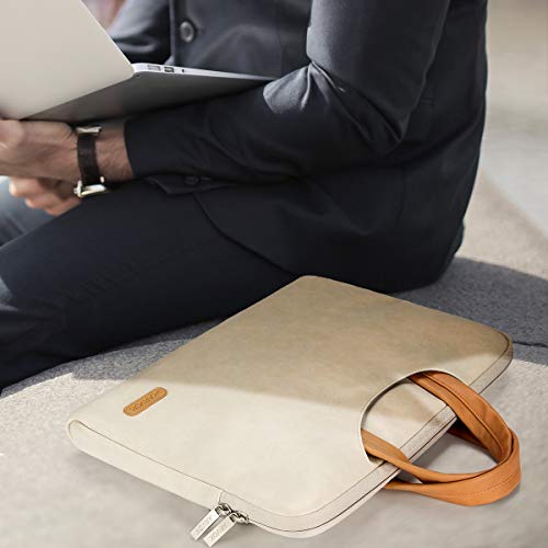 ARVOK 15 15.6 16 Inch Water-resistant Premium Leather Laptop Sleeve With Handle & Zipper Pocket/Notebook Computer Case/Ultrabook Tablet Briefcase Carrying Bag/Pouch Skin Cover For Acer/Asus