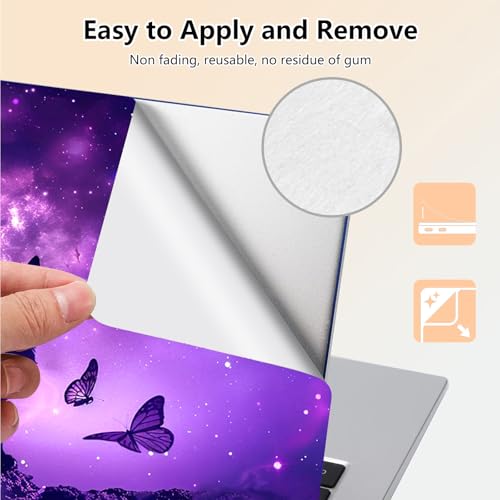 Laptop Skin Sticker Decal 15.6 Inch,12 13 13.3 14 15 15.6 in Laptop Netbook Skins for Notebook,Art Decal Removable Waterproof Scratch Resistant,Universal Vinyl Cover,Galaxy Cat Purple - color: Galaxy Cat Purple