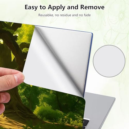 Laptop Skin Sticker Decal, Universal Reusable Vinyl Laptop Cover for 12" 13" 13.3" 14" 15" 15.4" 15.6" Notebook PC, Waterproof Scratch-Resistant with 2 Wrist Pads, Easy to Apply & Remove,Forest Tree - color: Forest Tree