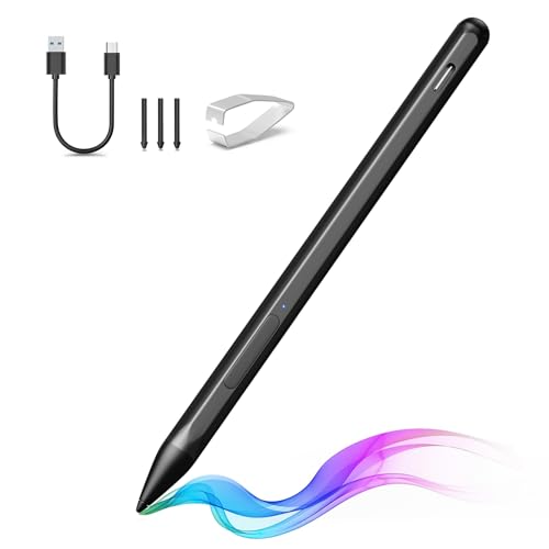 Stylus Pen for ASUS Transformer/Mini/ASUS Zenbook Flip/Pro/ASUS Vivobook Flip/Pro/Duo/ASUS Notebook, Rechargeable MPP 2.0 Tilt Active Pen with 4096 Pressure Sensitivity, Tpye-c Charge, Black - color: Black