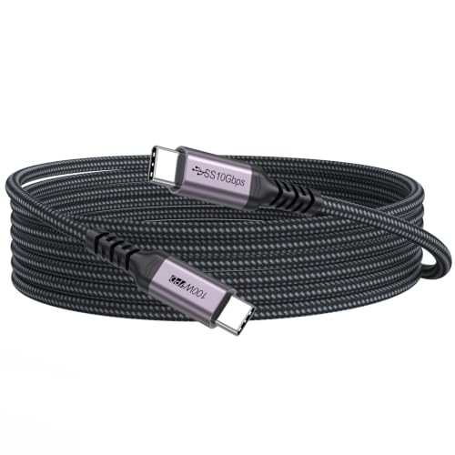 USB C 3.2 Gen 2 Cable 10ft Long, 4K@60Hz Video Monitor Display 10Gbps High Speed Data Transfer 100W Fast Charging Cord for PS5 Xbox Steam Deck iPhone 17 Galaxy S26 Laptop Monitor