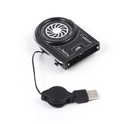 Mini Vacuum USB Cooler Air Extractor Laptop Computer Peripherals Black LED Light Laptop Air Cooling Fan