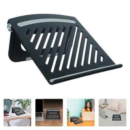 PRETYZOOM Multi-Angle Foldable Laptop Stand Ergonomic Ventilated Laptop Riser Portable Computer Holder for Desk Use Compatible with