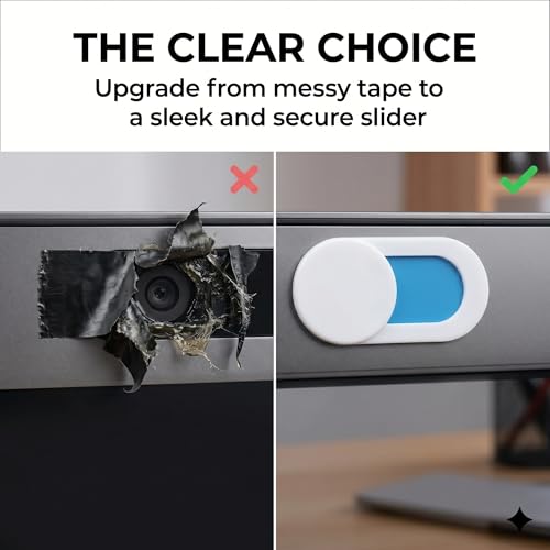 6pcs T1 Oval Webcam Cover Slide White Privacy Camera Cover For Laptop Computer Screen Protection - color: white