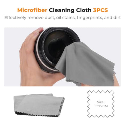 K&F CONCEPT 15 in 1 Camera Pro Cleaning Kit for DSLR and Sensitive Devices | 60ml Purified Water, Strong Blower, Multifunctional Pen, Portable Cloth, Camera Accessories and Photography Accessori,MK04