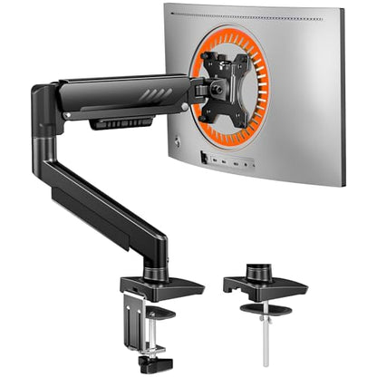 ErGear Single Monitor Arm, Fully Adjustable Monitor Mount for 13–34 Inch Screens, Fast Install Computer Monitor Stand with Tool-Free VESA Mount, Cable Management, Holds 19.8 lbs, Max VESA 100x100mm - size: 13"-34", style: Single Arm