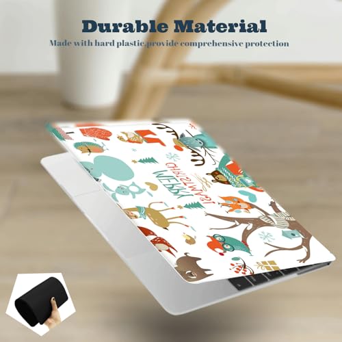 Laptop Shell for MacBook Air 11 inch Case 2015 2014 2013 2012 2011 2010 Release Model A1465 A1370,Air 11.6" Snap on Protective Laptop Hard Case & Keyboard Cover,Christmas Reindeer - color: Christmas Reindeer, size: Air 11" 2010-2015(A1370/A1465)