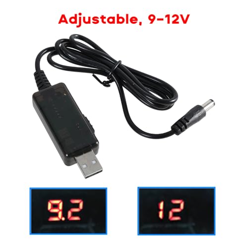 USB Adapter Converter Cable DC5V 9V 12V with 8 Plugs for Router Fan Charging Bank Portable - color: Adjustable 9 12V lin