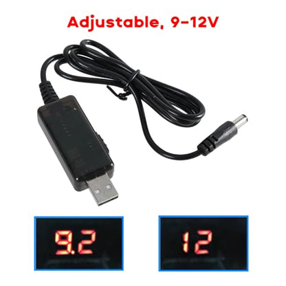 USB Adapter Converter Cable DC5V 9V 12V with 8 Plugs for Router Fan Charging Bank Portable - color: Adjustable 9 12V lin