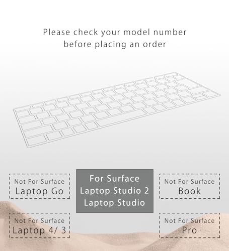 Keyboard Cover Protector for 2023 Microsoft Surface Laptop Studio 2/2022 Laptop Studio 14.4", Premium Ultra Thin, High Transparency Keyboard Skin Film, US Keyboard Layout [Clear TPU] - size: Laptop Studio