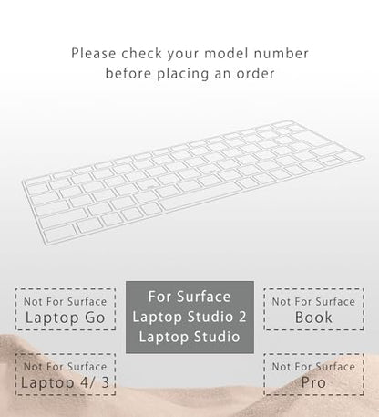 Keyboard Cover Protector for 2023 Microsoft Surface Laptop Studio 2/2022 Laptop Studio 14.4", Premium Ultra Thin, High Transparency Keyboard Skin Film, US Keyboard Layout [Clear TPU] - size: Laptop Studio