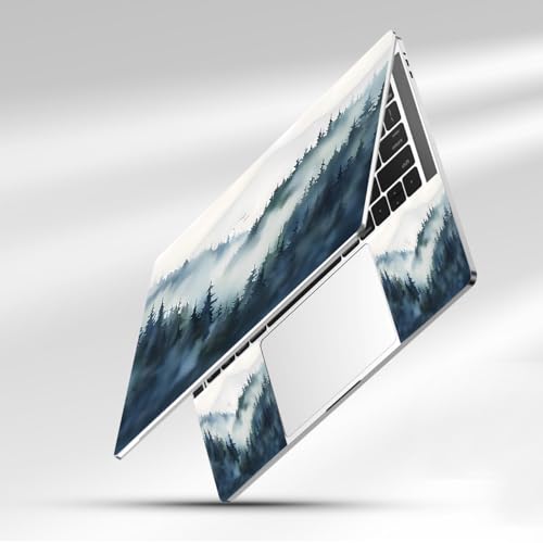 12.1-15.6 Inch Laptop Skin Decal, Universal Reusable Vinyl Laptop Cover Sticker, Waterproof Art Decal Protector - Misty Forest - color: Misty Forest