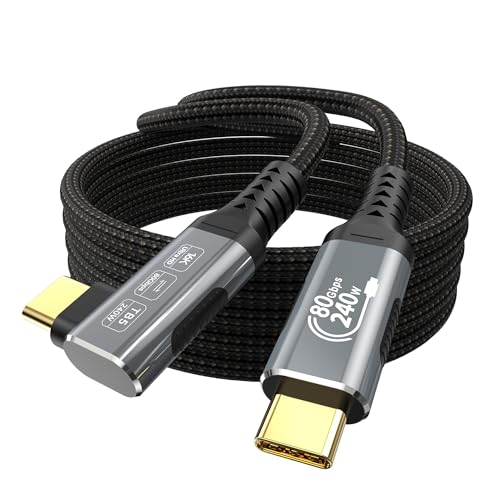 16K USB 4 Cable for Thunderbolt 5 Cable 6.6FT, up to 120Gbps and 240W, Premium Braided USB C to USB C Cable 80Gbps, Compatible with Thunderbolt 4/3, USB4, MacBook M5 Pro, iPhone 17/16/15