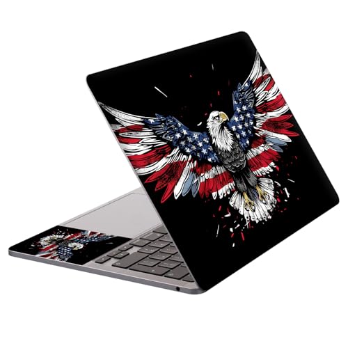 Universal Laptop Protective Skin,Trim-to-Fit Vinyl Sticker for 13–16 Inch Laptop,MacBook,Tablet & Notebook,Scratch-Proof Waterproof Cover,American Eagle Flag Wing - color: American Eagle Flag Wing