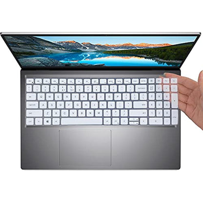 Keyboard Cover for 15.6" Dell Inspiron 15 3510 3511 3515 3525 3530 3535 5510 5515 5518 7510, 2025 Dell 15 Laptop DC15250 DC15255 15.6, Vostro 3510 3520 3530 5510 5515 15.6, Latitude 3520/Inspiron 7610 - color: White