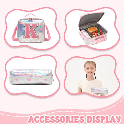 HTgroce Cute Rolling Backpack with Wheel,School Backpack for Kids Girl Roller Schoolbag Wheeled Backpacks Set Carry-on Luggage,Pink K - color: Pink, style: K