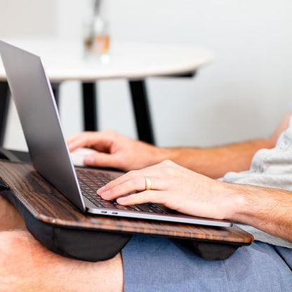 LAPGEAR Home Office Lap Desk – Espresso Woodgrain, Fits 15.6” Laptops - color: Espresso Woodgrain, size: Home Office W/Device Ledge