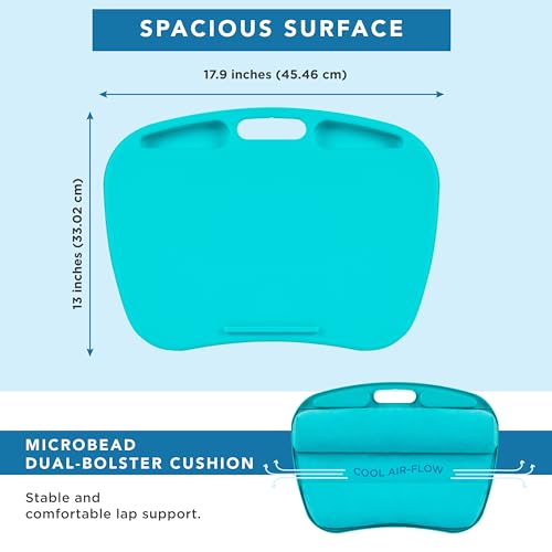 LAPGEAR MyDesk Lap Desk – Turquoise, 12-Pack, Fits 15.6” Laptops - color: Turquoise, size: Pack of 12