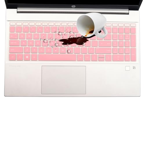 Keyboard Cover for 15.6 17.3 HP Laptop 17-cn 17-cp 15-fc 15-fd 15-eg 15-eh 15-er Series 15-fc0025dx 15-fc0093dx 15-fd0083wm 15-fd0107dx 15t-fd000/fd100 15t-eg300 17t-cn300/cn400 17-cn 17z-cp-Palepink - color: Palepink