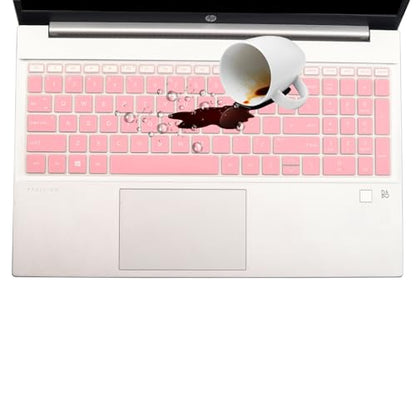 Keyboard Cover for 15.6 17.3 HP Laptop 17-cn 17-cp 15-fc 15-fd 15-eg 15-eh 15-er Series 15-fc0025dx 15-fc0093dx 15-fd0083wm 15-fd0107dx 15t-fd000/fd100 15t-eg300 17t-cn300/cn400 17-cn 17z-cp-Palepink - color: Palepink