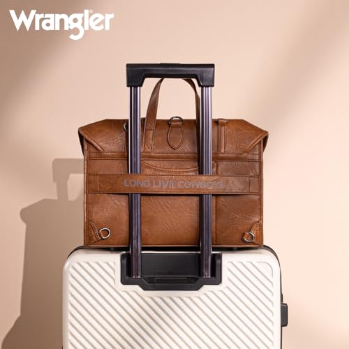 Wrangler Laptop Bag for Women Messenger Bag Briefcase Computer Backpack Convertible Satchel Bag - color: Brown, size: 13 inch