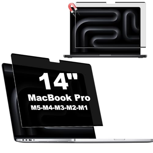 KEANBOLL MacBook Pro 14 Screen Protector, Magnetic Anti Peep | Removable, Anti-Glare, Blue Light Reduction, for MacBook Pro 14-Inch M1-M5 Pro/Max 2021-2026 - size: Macbook Pro 14.2-Inch