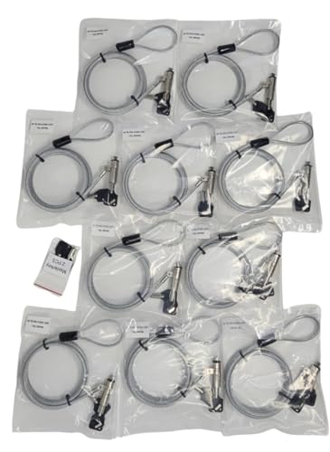 10 Pack Sendt Silver Notebook/Laptop Keyed Lock for Nano Security Slots with Master Key