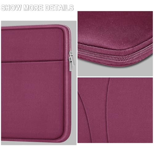Laptop Sleeve Case 14 inch, Traveling Laptop Cover with Zippered Pocket, Shockproof Protective Carrying Briefcase Computer Bag for 14" MacBook Air/Pro, HP, Dell, Lenovo, Acer, Rose Red - color: Rose Red, size: 14 inch