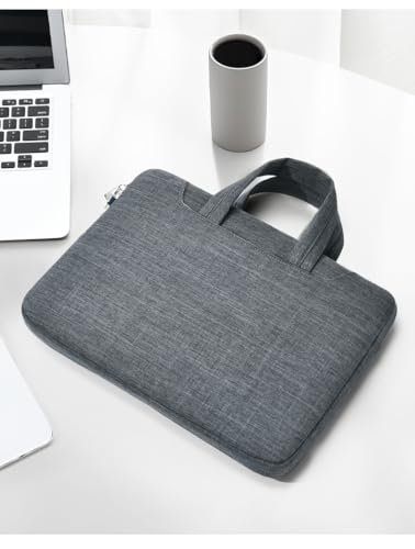 Slim Business Laptop Sleeve, Lightweight Protective Case with Handle & Pockets for 14/15.6" Laptops - color: Grey, size: 15.6inch