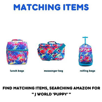 J World Sunny Rolling Backpack for Kids. Roller Bag With Wheels, Puppy - color: Blue