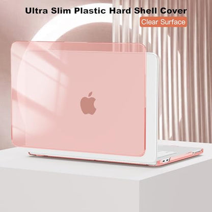 for MacBook Neo 13 inch Case 2026, Ultra-Thin Shockproof Hard Shell Laptop Cover with Keyboard Cover & Screen Protector, Crystal Pink - color: Crystal Pink