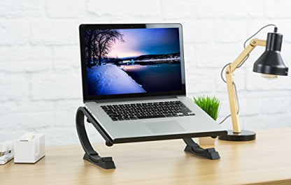 VIVO Black Fully Adjustable Curved Laptop, Notebook and Monitor Riser Stand STAND-V001N - size: Curved Stand