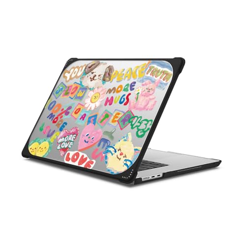 CASETiFY Bounce MacBook Air 15" (M2 - M5) Case [Enhanced Protective Corner Design/Ventilation Cutouts/Anti-Slip Grip] - Slowcoaster Sticker MacBook Case - Clear Black - color: Slowcoaster Sticker MacBook Case