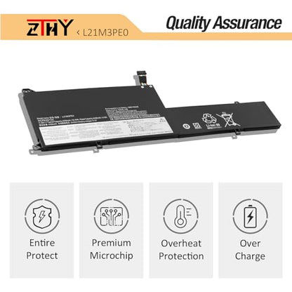 L21M3PE0 L21B3PE0 Laptop Battery for Lenovo Ideapad Flex 5-14IAU7 5-14ALC7 | 5-14ABR8 5-14IRU8 5-16IAU7 5-16ALC7 5-16ABR8 5-16IRU8 7-14IAU7 L21M3PE2 L21M3PE1 L21C3PE0 L21L3PE0 SB11F38041 11.52V 52.5Wh - size: 11.45*3.81*0.19inch L21M3PE0