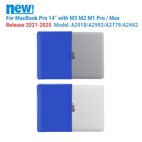 IBENZER Compatible with MacBook Pro 14 Inch Case 2026 2025 2024 2023 2022 M5 M4 M3 M2 M1 A3434 A3112 A3185 A3401 A2918 A2992 A2779 A2442 Mac Pro/Max,HardShellCase&KeyboardCover,Royal Blue, T14RBL+1 - color: Royal Blue, size: For Macbook Pro 14" with Touch